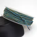 High-density 1.5mm dragon pattern braided jewelry cord for DIY in blue and gold - Blue and Gold Dragon Cord (61#) / 1.5mm 10m/Roll