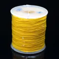 Professional yellow core-wrapped elastic cord for jewelry making and beading, 0.8mm roll - 0.6mm / 200 Meters/Pack / Gold Yellow