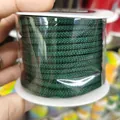 Dark green 3mm braided nylon cord spool for DIY necklaces and handmade jewelry crafts - Army Green