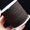 Dark brown 2mm braided corn rope for DIY jewelry making on white spool - 3mm / Dark Coffee