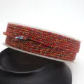 Mixed color 1.5mm to 2.0mm gold-infused cotton rope for DIY jewelry making and crafts - Approximately 0.8mm / 59# (Red Gray Gold Mixed)