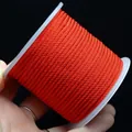 Red 2mm/3mm woven maize rope for DIY bracelets and jewelry crafts - 3mm / Bright Red