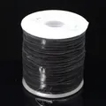 Black 0.8mm core-wrapped elastic cord spool for DIY jewelry and bracelet making - 1.2mm / 80 Meters/Pack / Black