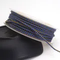 Premium 1.5mm blue and gold braided dragon pattern cord for necklace and bracelet DIY jewelry making - Blue and Gold Dragon Cord (68#) / 1.5mm 10m/Roll