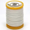 Premium 0,65 mm weißer handgefertigter Wachsfaden auf gelber Spule für DIY-Schmuck - Wachskordel (N634) / 0.65mm / Weiß