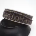 Premium purple and gold hand-twisted cotton cord on spool for DIY jewelry crafts - Approximately 0.8mm / 61# (Purple and Gold Mixed)