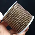 Καφέ κορδόνι Milanese 3mm με χρυσή κλωστή σε καρούλι για χειροποίητα κοσμήματα - 3mm / Σκούρο Καφέ