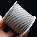 Roll of 2mm gray braided jewelry cord for DIY handmade bracelets and necklace crafting - Gray