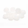 Macro view of small white elastic silicone non-slip spacer rings for DIY jewelry making - Approx 6mm / Clear