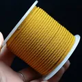 Durable 2mm 3mm yellow braided corn rope for DIY bracelets and jewelry - Earthy Yellow