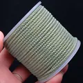 3mm πράσινο και χρυσό στριφτό κορδόνι Milan για DIY βραχιόλια και κοσμήματα - 3mm / Πράσινο των φασολιών