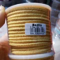 Ποιοτικό χρυσό πλεκτό κορδόνι 3mm για χειροποίητα κοσμήματα DIY, καρούλι 8 μέτρα - 8m/Ρολό / Χλωμό κίτρινο