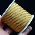 High-quality golden 2mm braided corn rope cord for DIY jewelry making and necklaces - Light Earthy Yellow 14