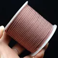 Rose gold 2mm braided nylon cord spool for DIY jewelry making and handmade crafts projects - Bean Paste Red