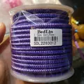 Μωβ πλεχτό κορδόνι 3mm για κοσμήματα DIY, καρούλι 8m για κολιέ και βραχιόλια - 8m/Ρολό / Μωβ
