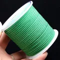 Durable green 2mm or 3mm braided corn rope for DIY jewelry making and jade pendants - Green