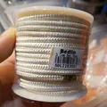Bedlin 3mm λευκό πλεγμένο κορδόνι 8m για χειροποίητα βραχιόλια και κολιέ DIY - 8m/Ρολό / Λευκό