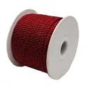 3.0mm Red metallic Milanese braided cord for DIY jewelry making and various craft projects - 3mm / Red