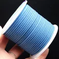 Light blue 2mm braided corn rope thread on spool for DIY jewelry making and crafts - Sky Blue