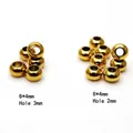 24K vergulde 6mm abacus spacer kralen in twee gatgroottes voor doe-het-zelf sieraden - 6x4mm (Gat 2.0mm) / Goud