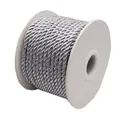Premium 3.0mm silver braided Milan cord on spool for DIY jewelry crafts and packaging - 3mm / Silver