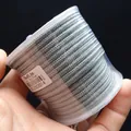 BedLin 3mm grey and white braided necklace cord for DIY jewelry making, 8 meter reel - Approximately 3mm / Gray