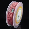 High quality 2.0mm pink and gold Milanese braided cord reel for DIY jewelry bracelet making - Approx. 2.0mm / 8m/Roll / Pink