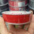 2.5mm red four-strand braided cord on reel for DIY jewelry making and crafts - 20m/Roll / Red