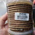 BedLin 3mm σαμπανιζέ χρυσό πλεκτό κορδόνι για DIY βραχιόλια και κολιέ, ρολό 8 μέτρων - 8m/Ρολό / Βερικοκί