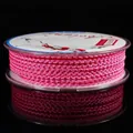 Vibrant pink 2.5mm 4-strand braided cord on spool for DIY jewelry making - Deep Pink