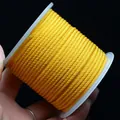 Durable 2mm-3mm bright yellow braided corn rope spool for DIY jewelry and crafts - Golden Yellow