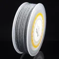Premium 2.0mm gray Milan cord with woven gold thread for DIY jewelry making on spool - Approx. 2.0mm / 8m/Roll / Pale Blue