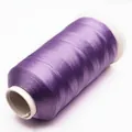 Carrete de hilo de seda de hielo púrpura brillante para borlas DIY y bordado creativo - 3 cabos / Violeta Claro