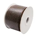 High quality brown 3mm braided Milan cord on white spool for DIY jewelry and craft projects - 3mm / Coffee