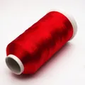 Hilo de seda de hielo rojo brillante de 3 cabos para borlas y bordados DIY - 3 cabos / Rojo