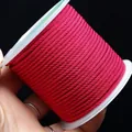 Red 2mm braided cord spool for DIY jewelry and jade necklaces - Dark Rose Red