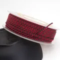 1.5mm red and black braided dragon pattern cord for jewelry making on a spool - Red and Black Dragon Cord (50#) / 1.5mm / 10 Meters Per Roll