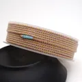 Handcrafted multicolored cotton cord with gold metallic thread for DIY jewelry making - Approximately 0.8mm / 71# (Pink Gray Brown Gold Mix)