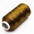 Hilo de bordar de seda de hielo brillante marrón dorado de 3 hebras para borlas DIY - 3 cabos / Marrón Amarillento