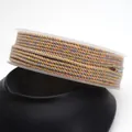 Colorful 1.5mm hand-twisted cotton cord with gold thread for DIY jewelry making - Approximately 0.8mm / 72# (Multicolor Gold Mix)