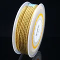 2.0mm premium golden metallic Milan braided cord on spool for DIY jewelry making crafts - Approx. 2.0mm / 8m/Roll / Pale Yellow