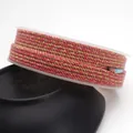 Multicolor hand-twisted cotton cord with gold thread accents for DIY jewelry making projects - Approximately 0.8mm / 73# (Red-Brown Coffee Gold Mix)