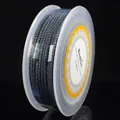 Premium 2.0mm blue Milan cord with gold thread weaving for DIY jewelry on a spool - Approx. 2.0mm / 8m/Roll / Teal