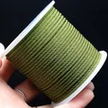 Durable 2mm olive green braided corn rope spool for DIY jewelry and jade crafts - Dark Green