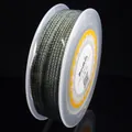 2.0mm gold-threaded Milan braided cord for DIY jewelry making displayed on a white spool - Approx. 2.0mm / 8m/Roll / Malachite green