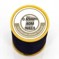 0,65 mm dunkelviolettes handgewachstes Garn für DIY-Schmuck auf 40-m-Gelbspule - 0.65mm / Dunkellila
