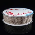 Cordino intrecciato a quattro fili da 2,5 mm in oro champagne per creazione gioielli DIY - Albicocca
