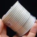 White 3mm braided necklace cord for DIY jewelry making and pendants, 8m per reel - Approximately 3mm / White