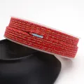 High-quality red and gold braided cotton cord for DIY jewelry making and necklaces - Approximately 0.8mm / Red Gold Mixed (75)