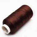 Carrete de hilo de seda de hielo marrón oscuro brillante para borlas y bordados DIY - 3 cabos / Marrón Rojizo (50#)